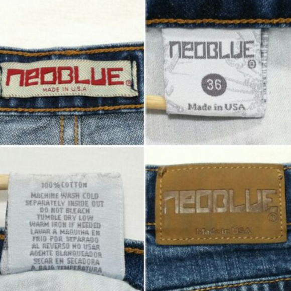 NEO BLUE Men Size 36 Jean Denim Shorts 2820E2 - Picture 7 of 8